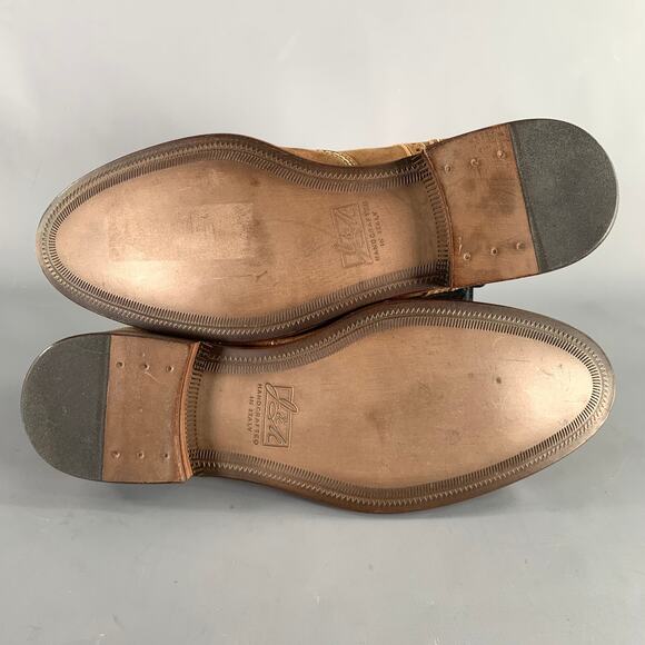 JOHNSTON & MURPHY Size 10 Brown Contrast Stitch Suede Wingtip Lace-Up Shoes main image 5